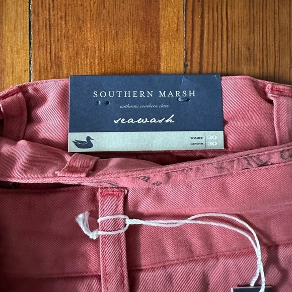 Southern Marsh SEAWASH Grayton Twill Pant - Washed Red 30x30 - Picture 2 of 5